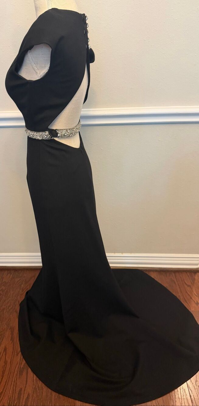 Sherri Hill 50646 dress cap sleeve and crystal belt Size 4 - Picture 7 of 13